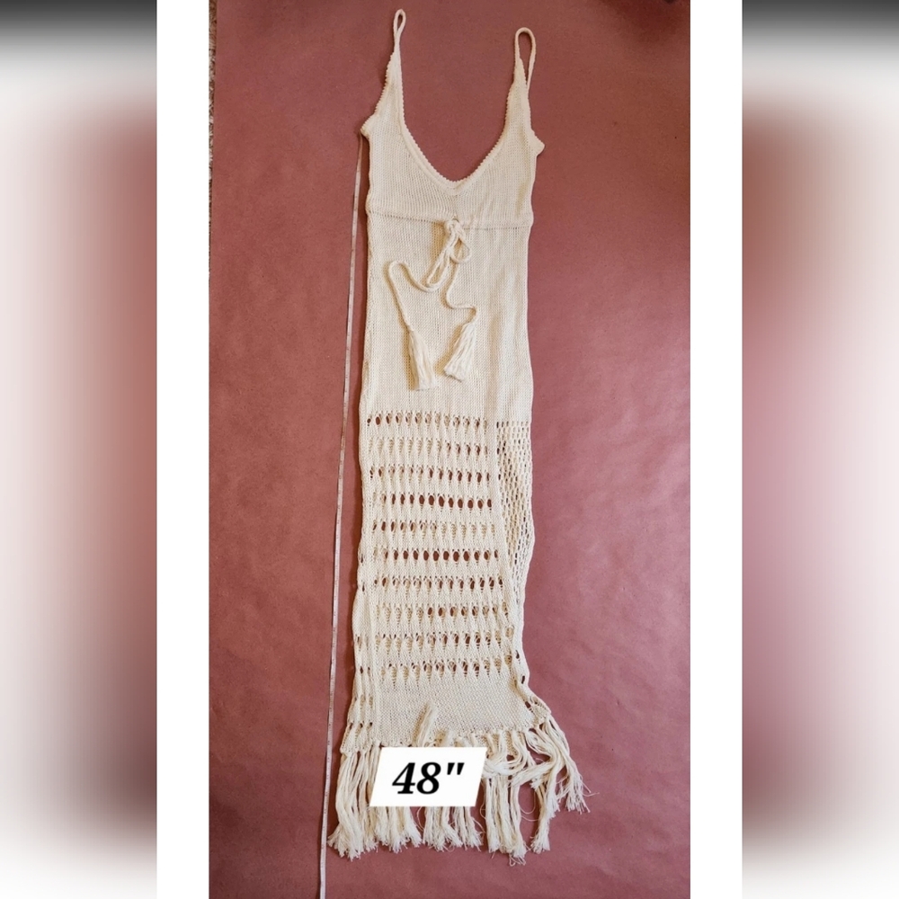 FLOOK THE LABEL Lyanah Crochet Cover-Up Dress in White - Picture 14 of 14